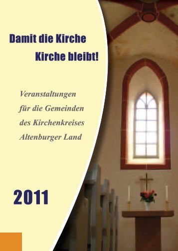 Damit die Kirche Kirche bleibt! - Kirchgemeinde Altenburg