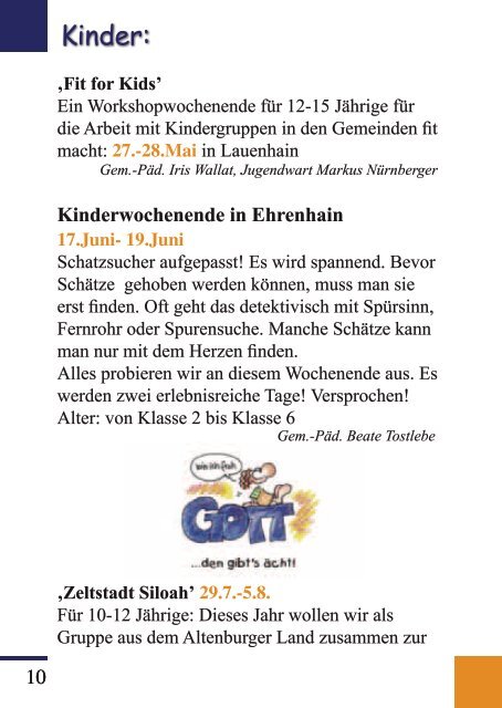 Damit die Kirche Kirche bleibt! - Kirchgemeinde Altenburg