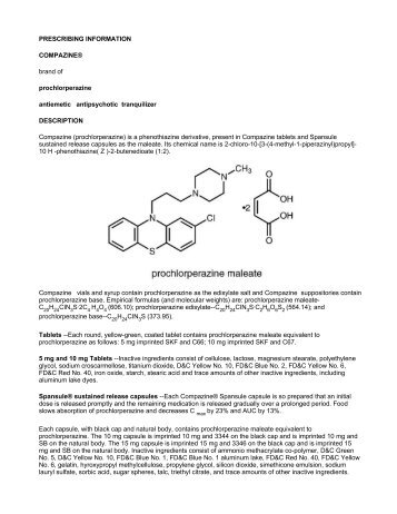 PRESCRIBING INFORMATION COMPAZINE® DESCRIPTION ...