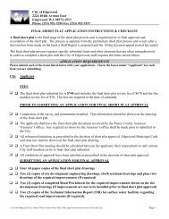 Final Short Plat Application & Instructions - City of Edgewood