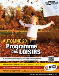 Programme automne 2011 - Shannon