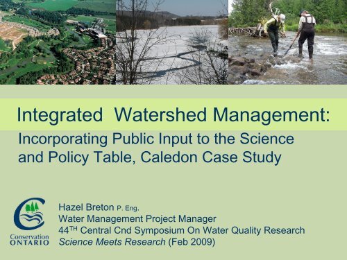 Integrated Watershed Management: - The Canadian Association on ...