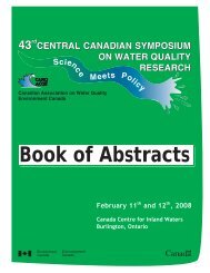 Book of Abstracts - The Canadian Association on Water Quality