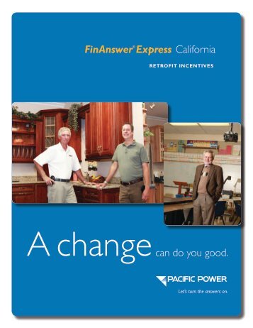 FinAnswer Express Retrofit Incentive Brochure - Pacific Power