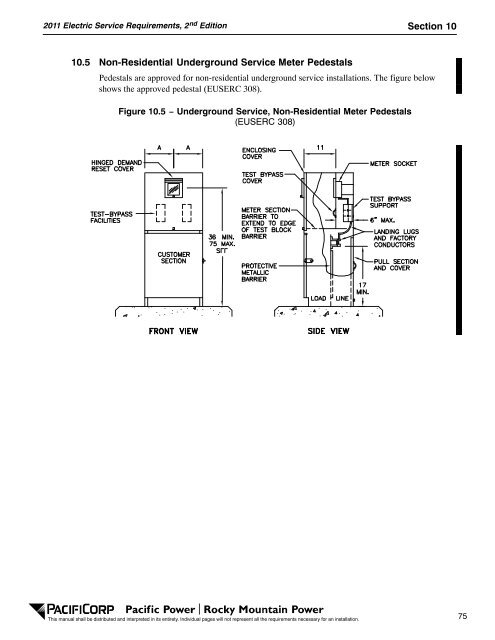 2011 Electric Service Requirements Manual, 2nd - Pacific Power