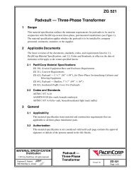 ZG 521 Padvault â Three-Phase Transformer - Pacific Power