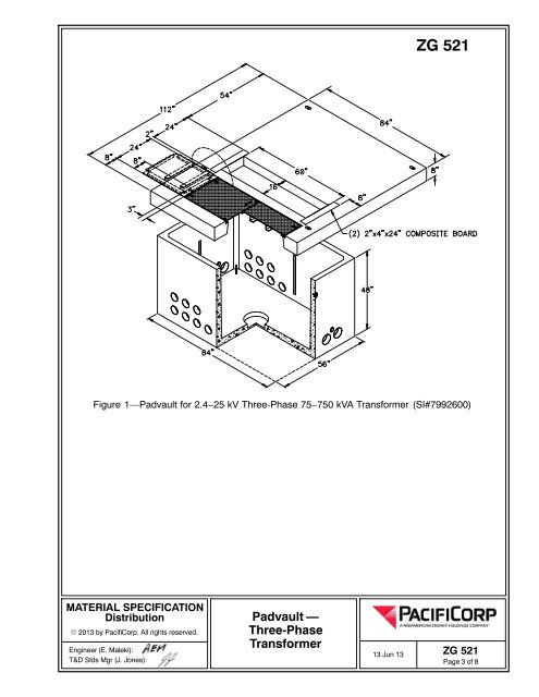 ZG 521 Padvault â Three-Phase Transformer - Pacific Power