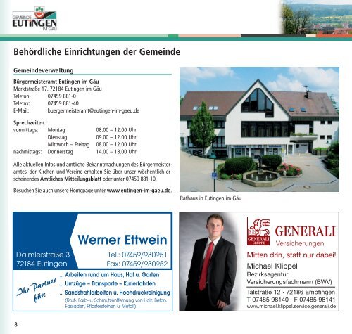 und Festhallen - Eutingen im Gäu