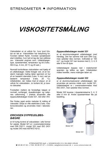VISKOSITETSMÅLING - Strenometer ApS