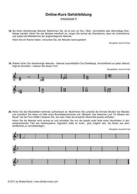 Arbeitsblatt 5 Stretta Music Gmbh Arbeitsblatt 5 Stretta Music Gmbh