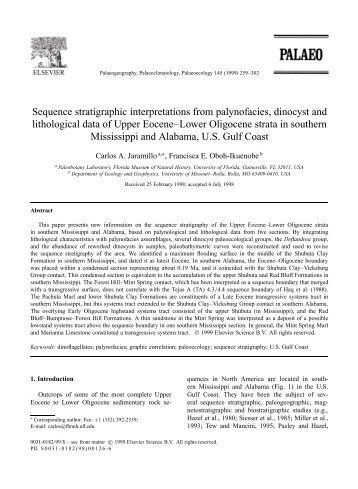 Sequence stratigraphic interpretations from palynofacies, dinocyst ...