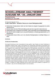 SCHOELLERBANK ANALYSEBRIEF AUSGABE NR. 130, JANUAR ...