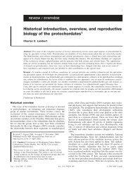 Historical introduction, overview, and reproductive biology of the ...