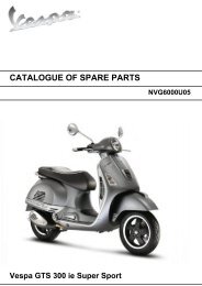 CATALOGUE OF SPARE PARTS VESPA GTS 300 ie SUPER SPORT