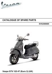 CATALOGUE OF SPARE PARTS VESPA GTV 125 4T (Euro 3) (UK)