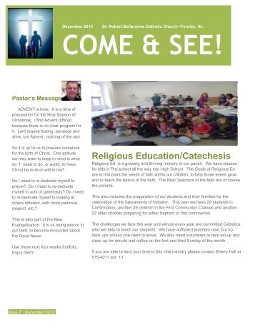 COME & SEE! - St. Robert Bellarmine