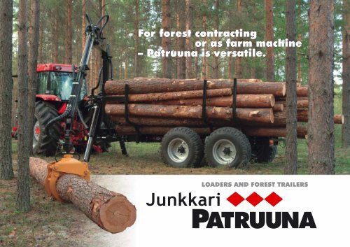 For forest contracting or as farm machine ... - Stroje Slovakia