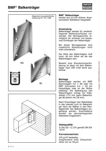 BMFÂ® BalkentrÃ¤ger - Simpson Strong-Tie