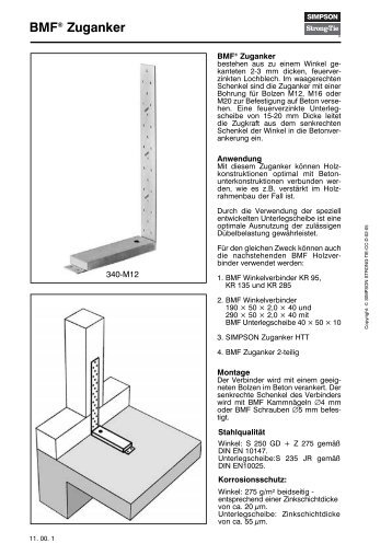 BMFÂ® Zuganker - Simpson Strong-Tie