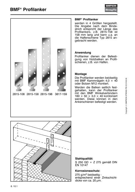 BMFÂ® Profilanker - Simpson Strong-Tie