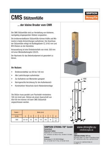 CMS StÃ¼tzenfÃ¼Ãe - Simpson Strong-Tie