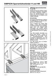 SIMPSON SparrenfuÃverbinder H und HM - Simpson Strong-Tie