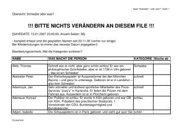 BITTE NICHTS VERÄNDERN AN DIESEM FILE - Die Seite der ...