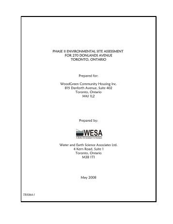 PHASE II ENVIRONMENTAL SITE ASSESSMENT FOR 270 ...