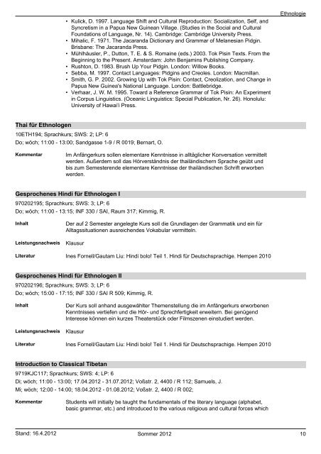 Modul 2 - Institut für Ethnologie Universität Heidelberg