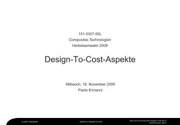 Design-To-Cost - Centre of Structure Technologies - ETH ZÃ¼rich