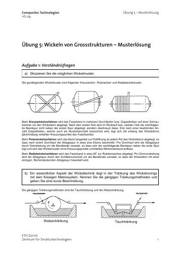 Ãbung 1 - Centre of Structure Technologies - ETH ZÃ¼rich