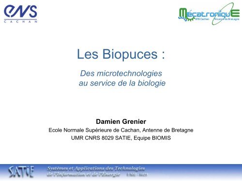 Les Biopuces : Des microtechnologies au service de la biologie