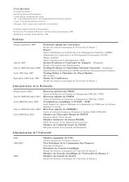 Curriculum vitae - UniversitÃ© de Rennes 1