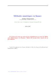 MÃ©thodes numÃ©riques en finance