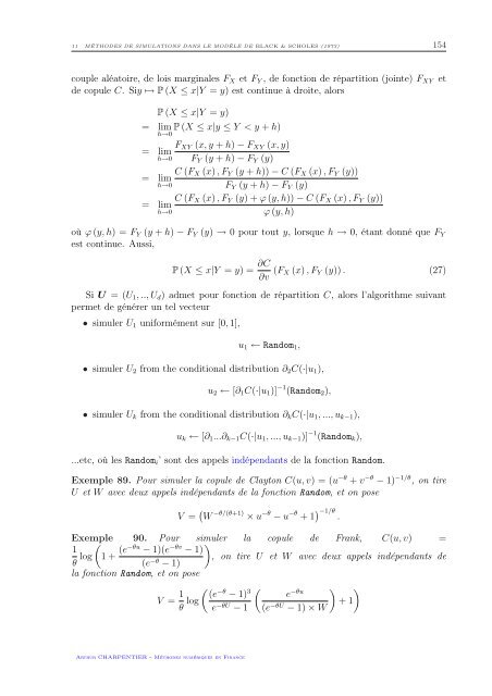 Méthodes numériques en finance