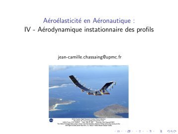 IV - AÃ©rodynamique instationnaire des profils - Master 2 en ...