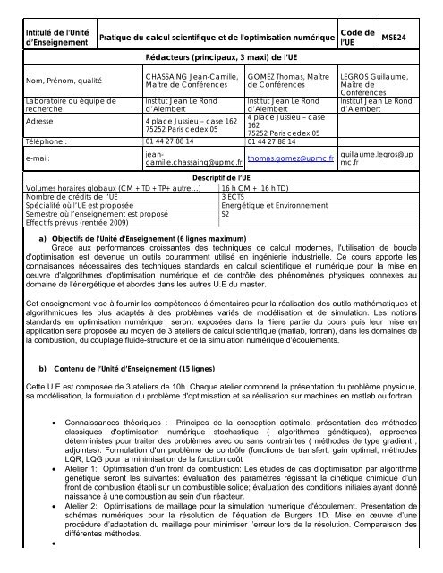 Fiche de cours MSE24 - Master 2 en MÃ©canique des fluides et ...