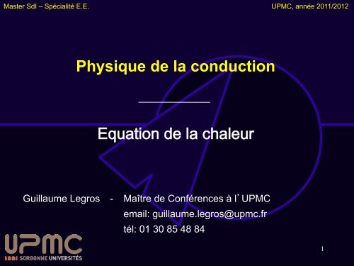 Transparents Cours1 - Master 2 en MÃ©canique des fluides et ...