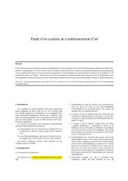 Etude d'un syst`eme de conditionnement d'air - upmc