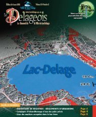 Volume 24 numÃ©ro 2 - 6 mars 2012 - Ville de Lac-Delage