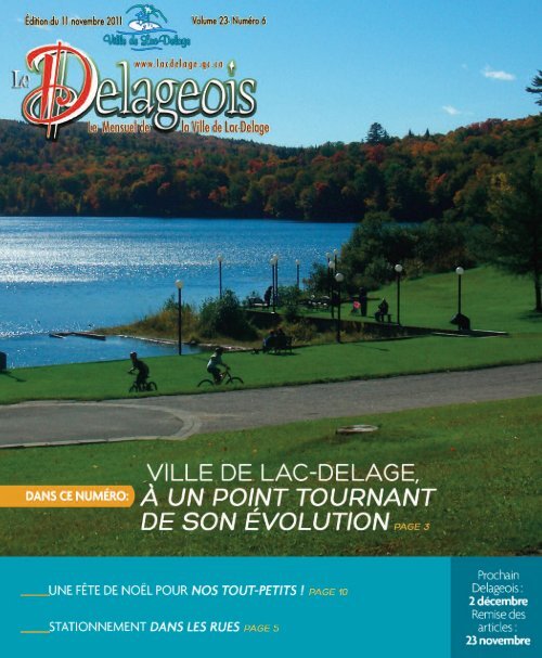 Volume 23 numÃ©ro 6 - 11 novembre 2011 - Ville de Lac-Delage
