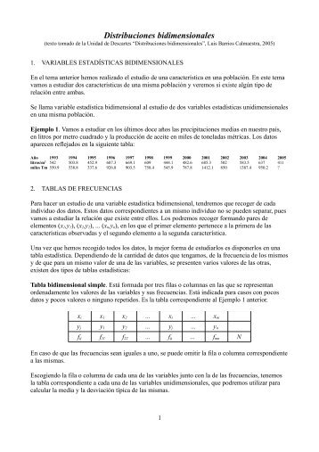 Distribuciones bidimensionales - Dolmen de Soto