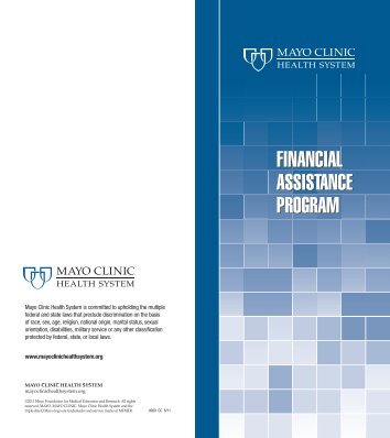 Financial Assistance Brochure - Mayo Clinic Health System