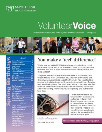 Volunteer Voice - Mayo Clinic Health System