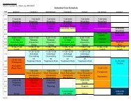 Extended Care Sample Daily Schedule - Mayo Clinic Health System