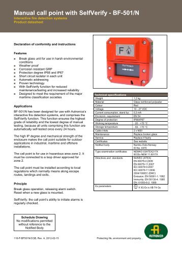 BF-501/N - Autronica Fire and Security