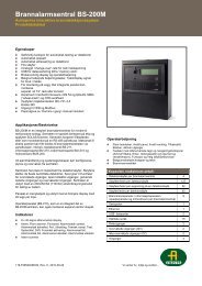 Brannalarmsentral BS-200M - Autronica - Autronica Fire and Security