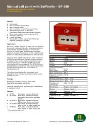 Manual call point with SelfVerify â BF-300 - Autronica Fire and Security