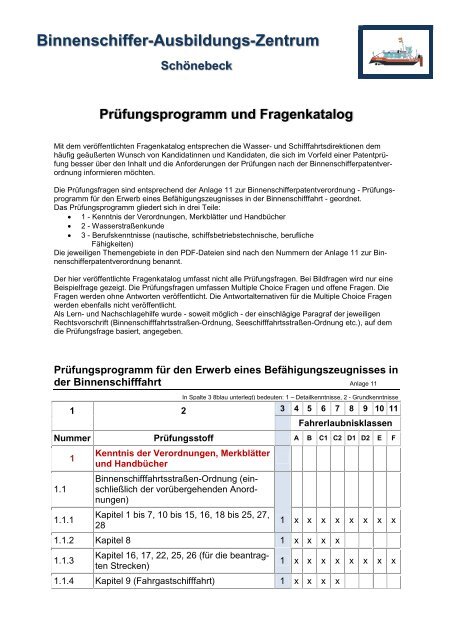 Binnenschiffer Ausbildungs Zentrum Schonebeck