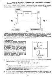 Banque PT 2012 Physique C Thermo (2h - calculatrices autorisées)